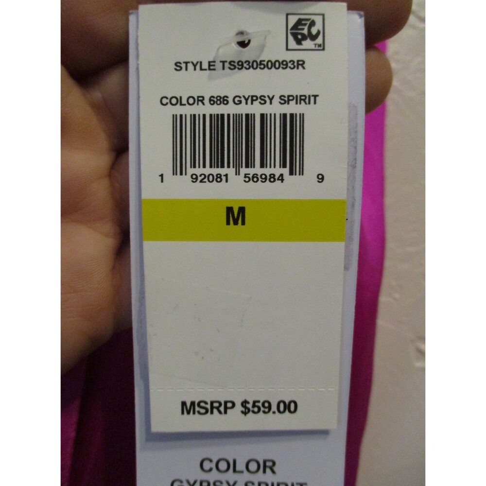 Sam & Jess Womens Sz M Satin Surplice Long Sleeve Puff Shoulder Top Pink Silky - Picture 9 of 9